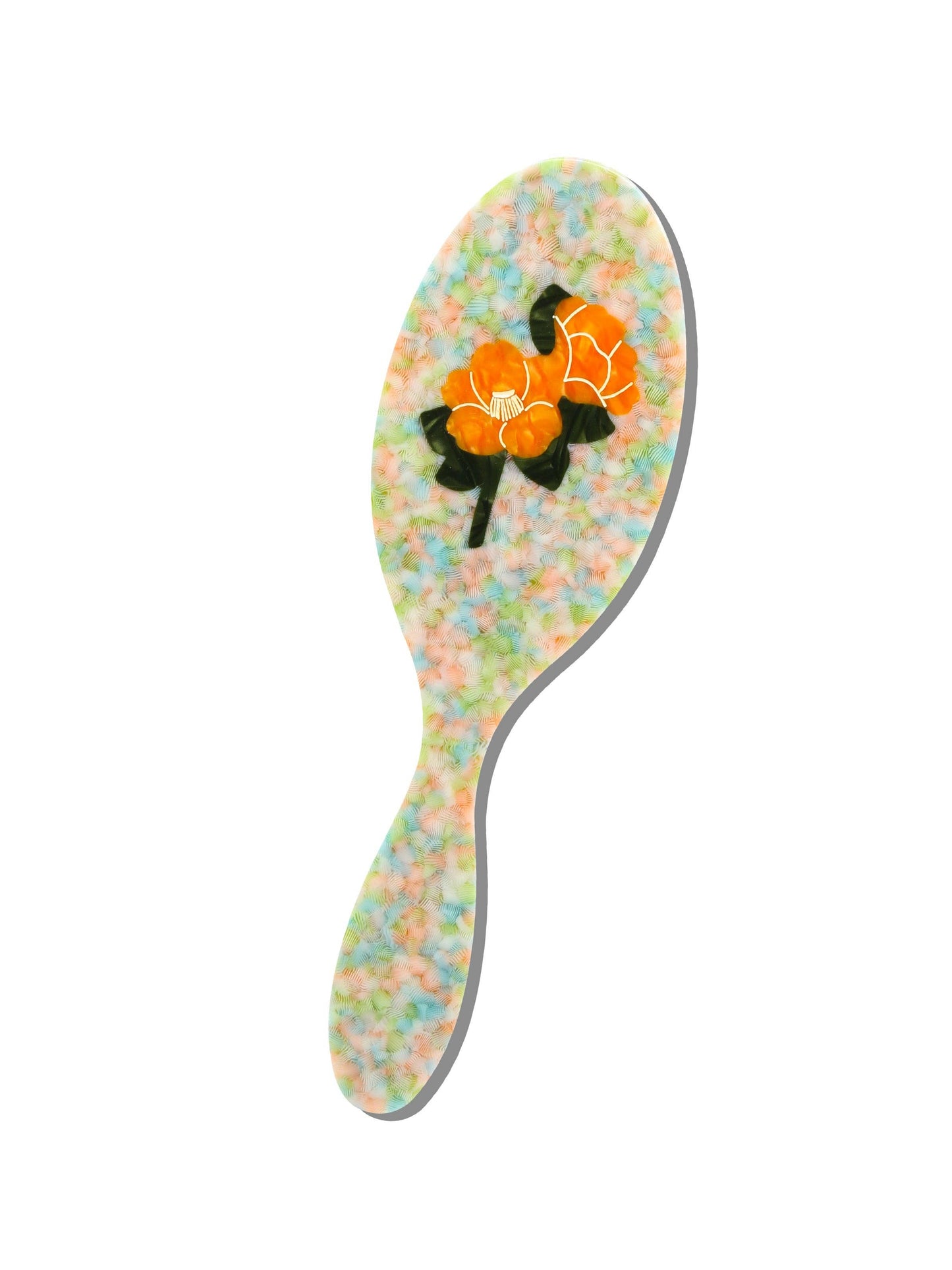 Solar Eclipse Hand-Painted Orange Vintage Poppy Brush