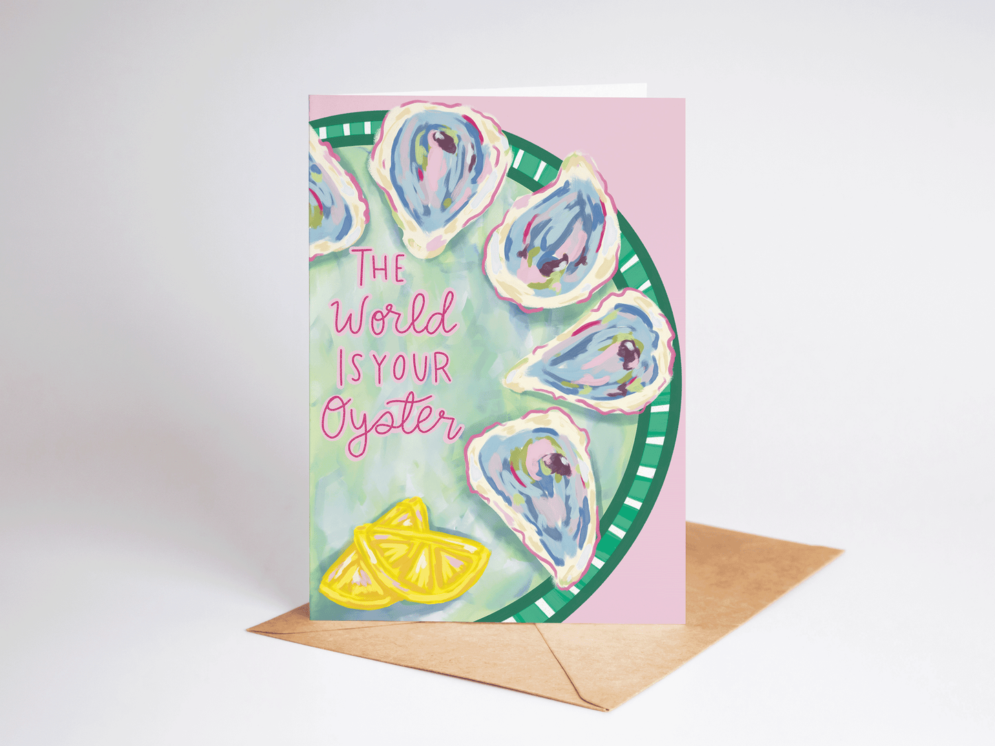 The World Is Your Oyster Beach Coastal Card