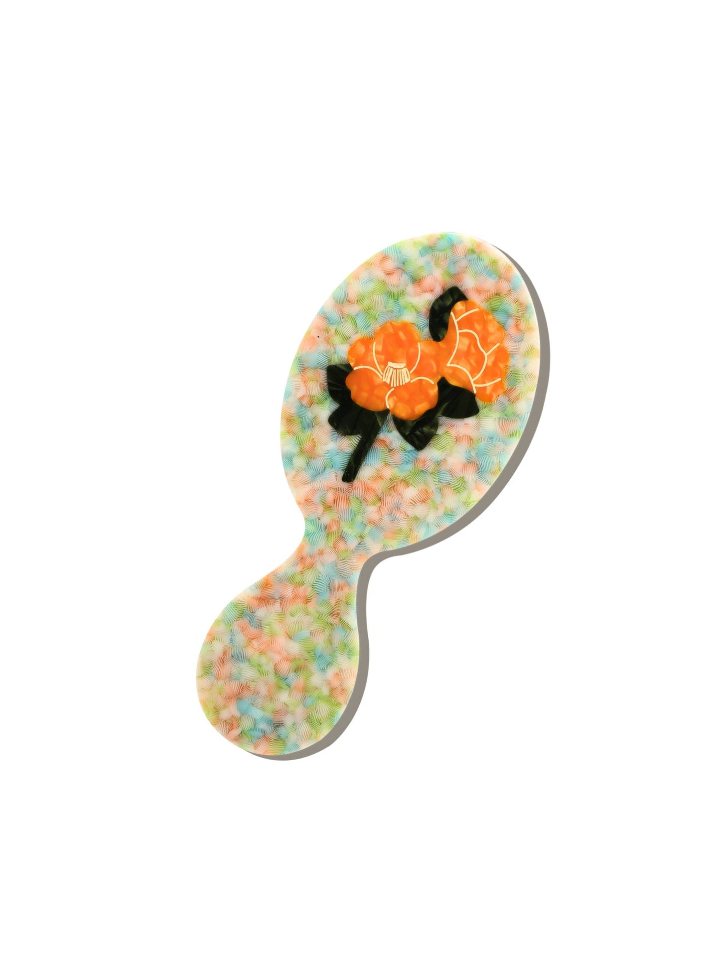 Solar Eclipse Hand-Painted Orange Vintage Poppy Brush