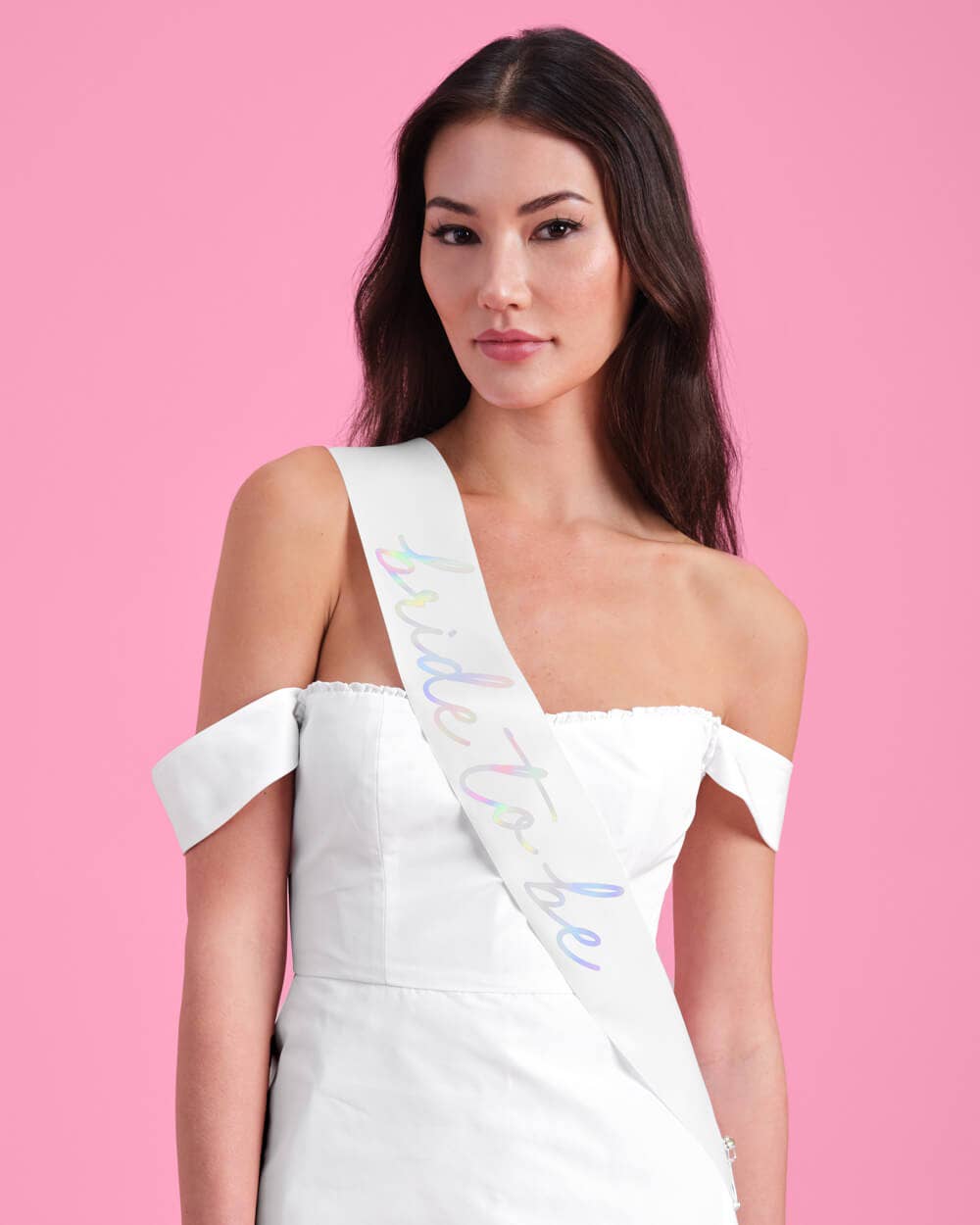 White Bride To Be Sash