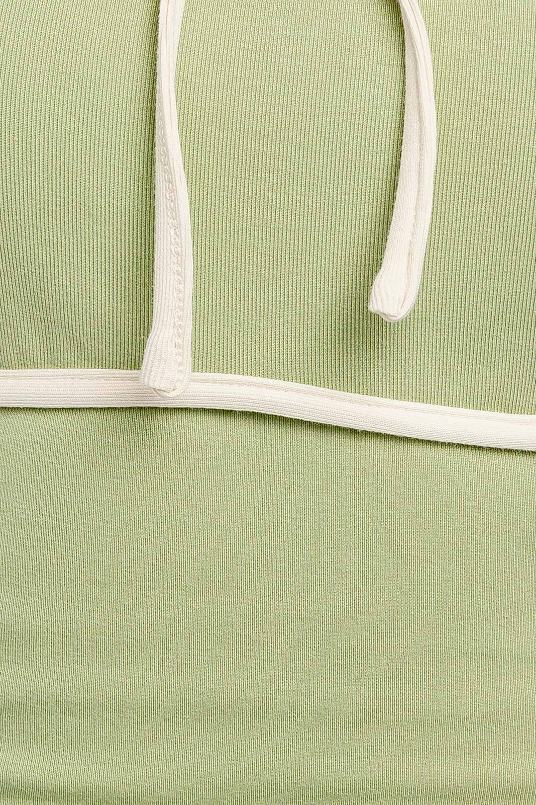 CONTRAST BINDING DETAIL KNIT MIDI DRESS