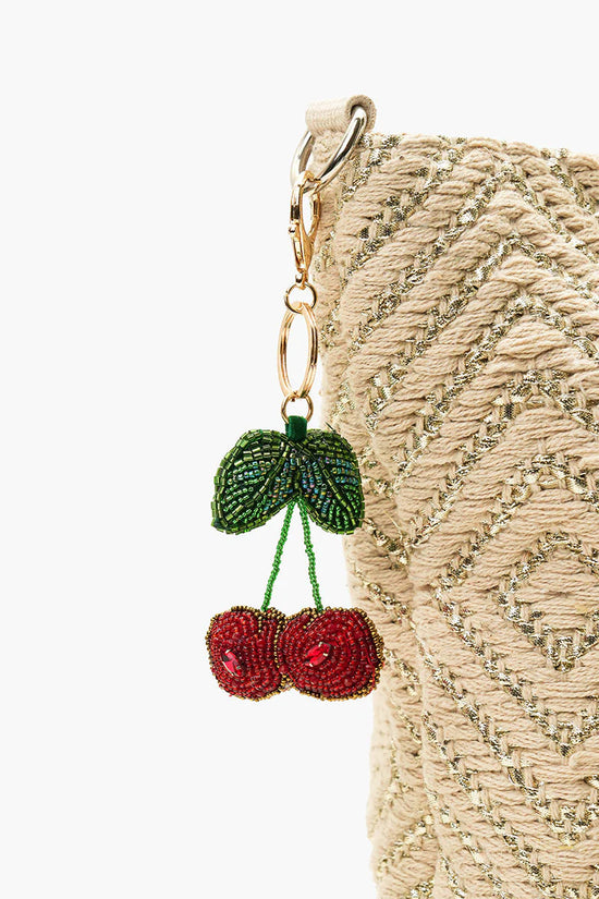 America & Beyond Cherry Beaded Keychain