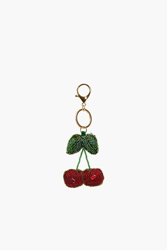 America & Beyond Cherry Beaded Keychain