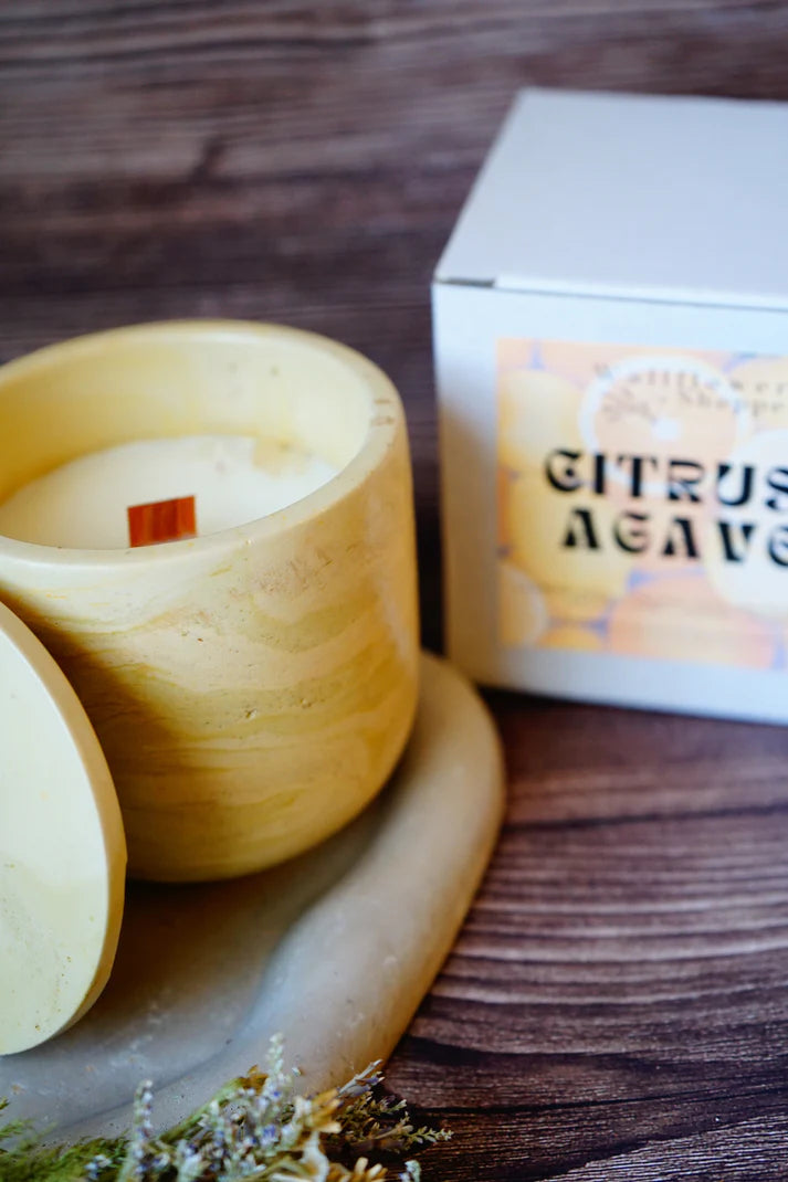 Wallflower Shoppe Concrete Candle Citrus Agave