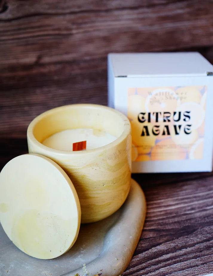 Wallflower Shoppe Concrete Candle Citrus Agave