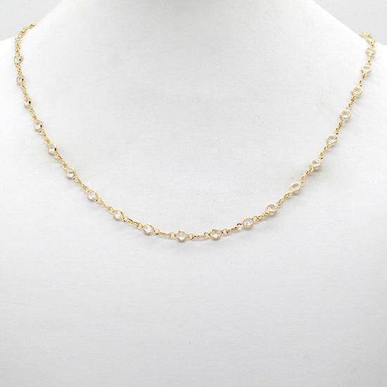 Bezel Round Cubic Necklace