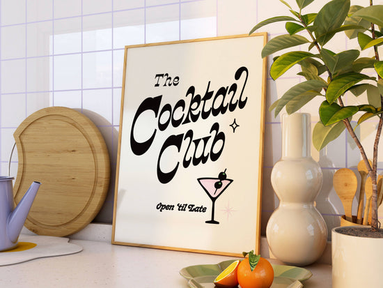 Load image into Gallery viewer, Cocktail Club Print - Retro Art Print
