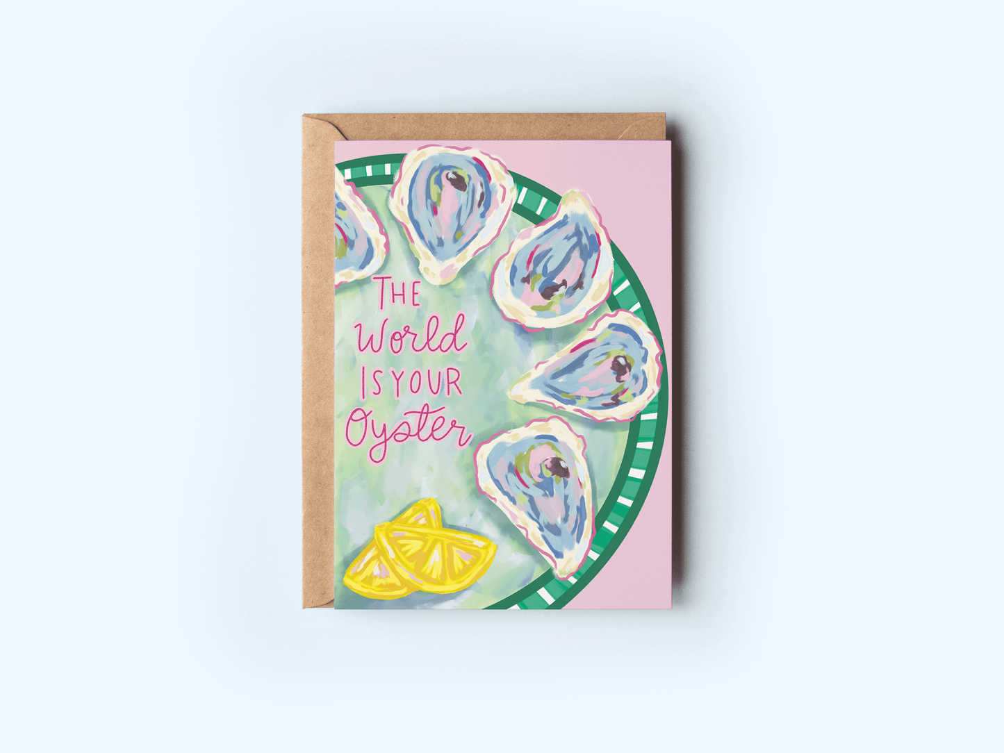 The World Is Your Oyster Beach Coastal Card