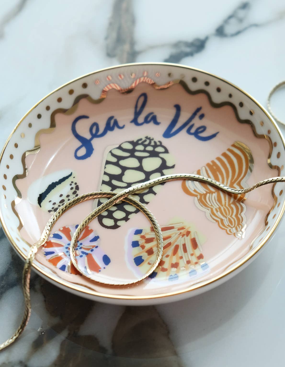 Porcelain Trinket Dish Sea La Vie