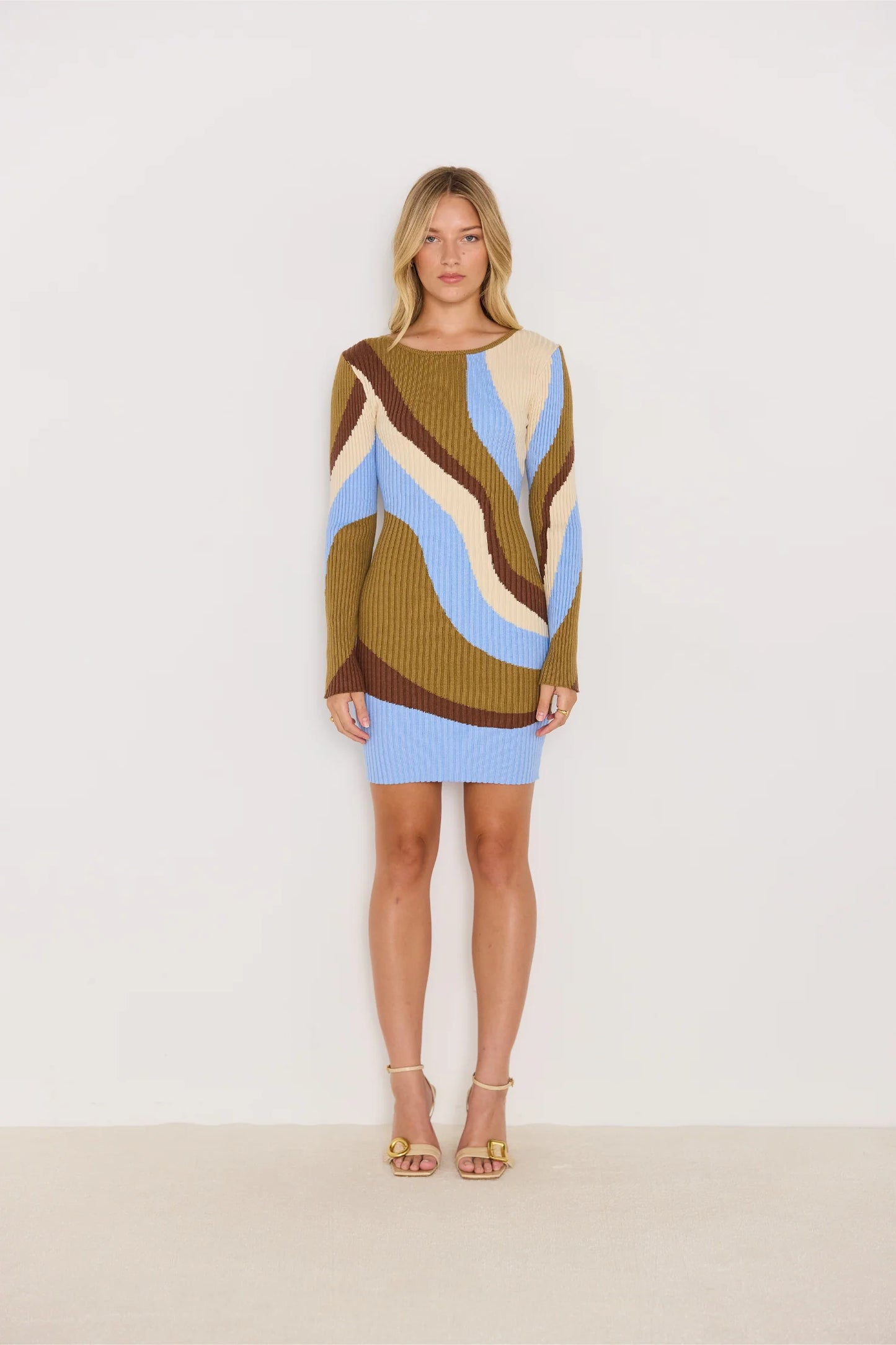 MINKPINK Darla Intarzia Knit Mini Dress