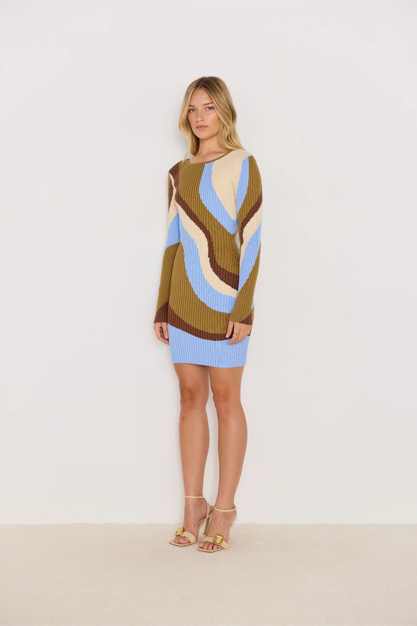 MINKPINK Darla Intarzia Knit Mini Dress