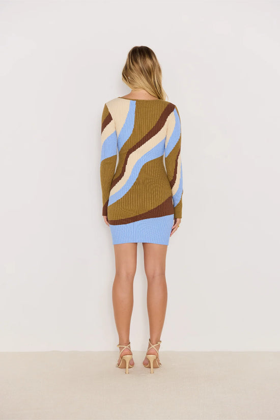 MINKPINK Darla Intarzia Knit Mini Dress