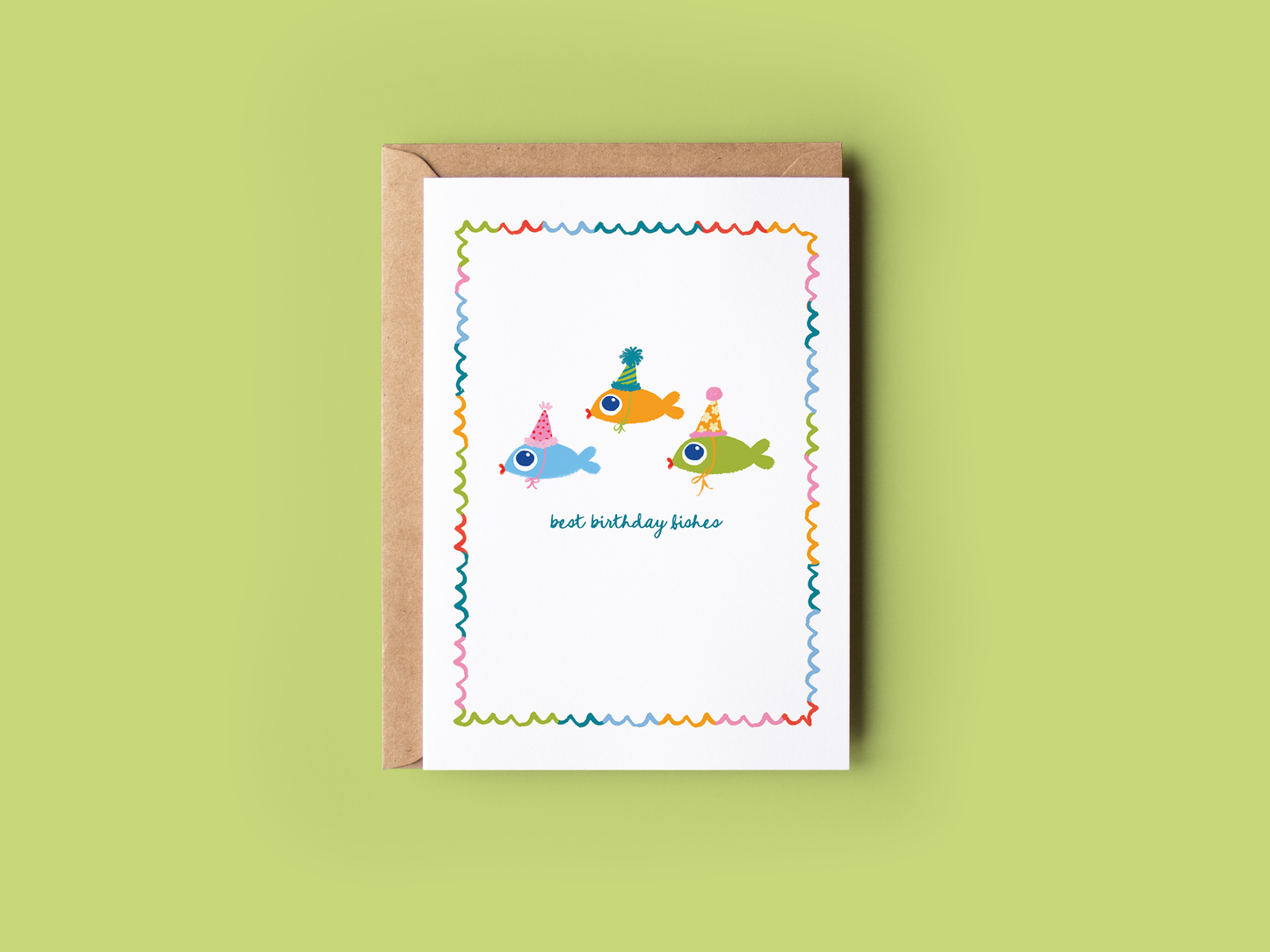 Best Birthday Fishes Beach Coastal Card