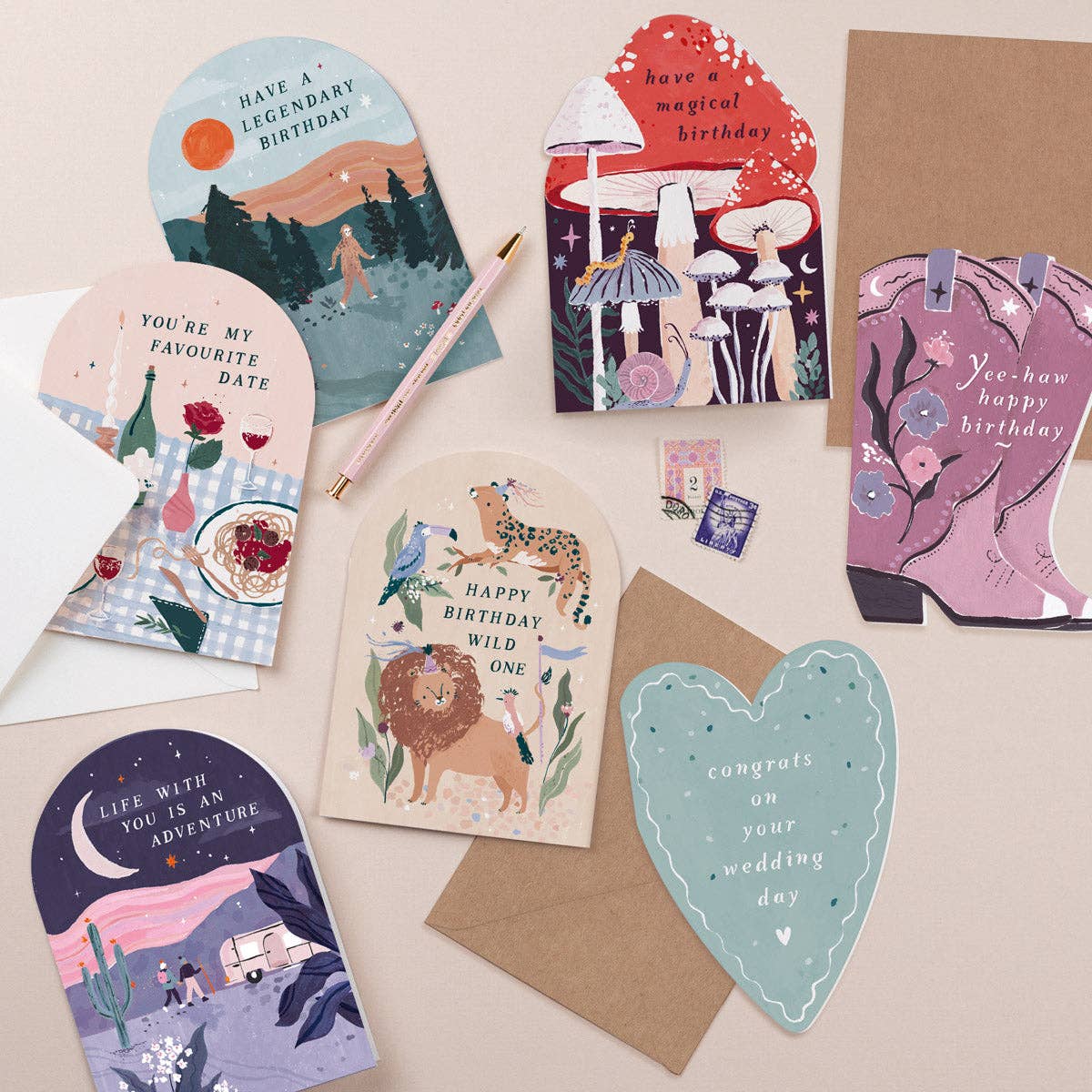 Heart Congrats Wedding Card