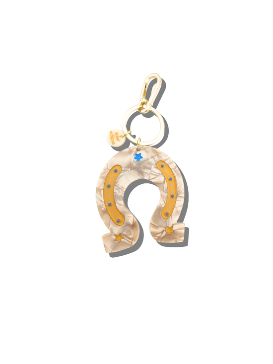 Solar Eclipse Lucky Horseshoe Bag Charm & Keychain