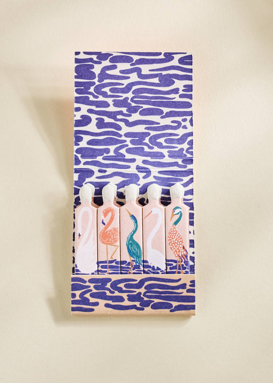 Tropical Sunset Birds Printed Matchbook