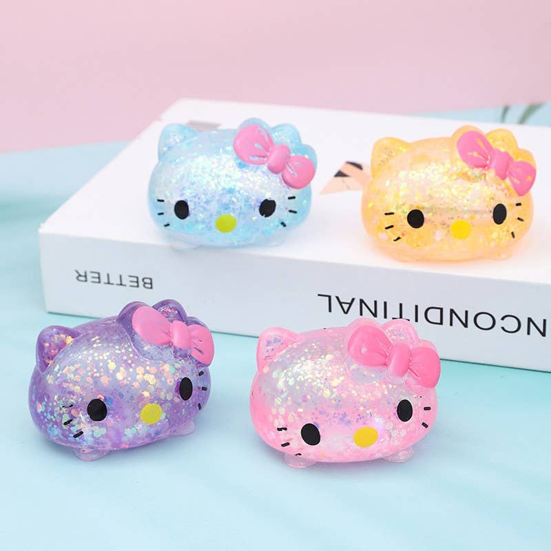 Glitter Ktten Squishy Toy