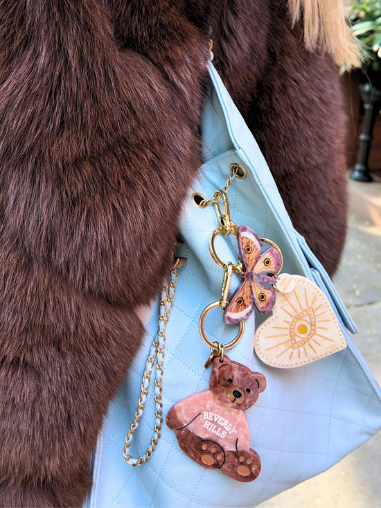 Solar Eclipse Celestial Heart Bag Charm + Keychain