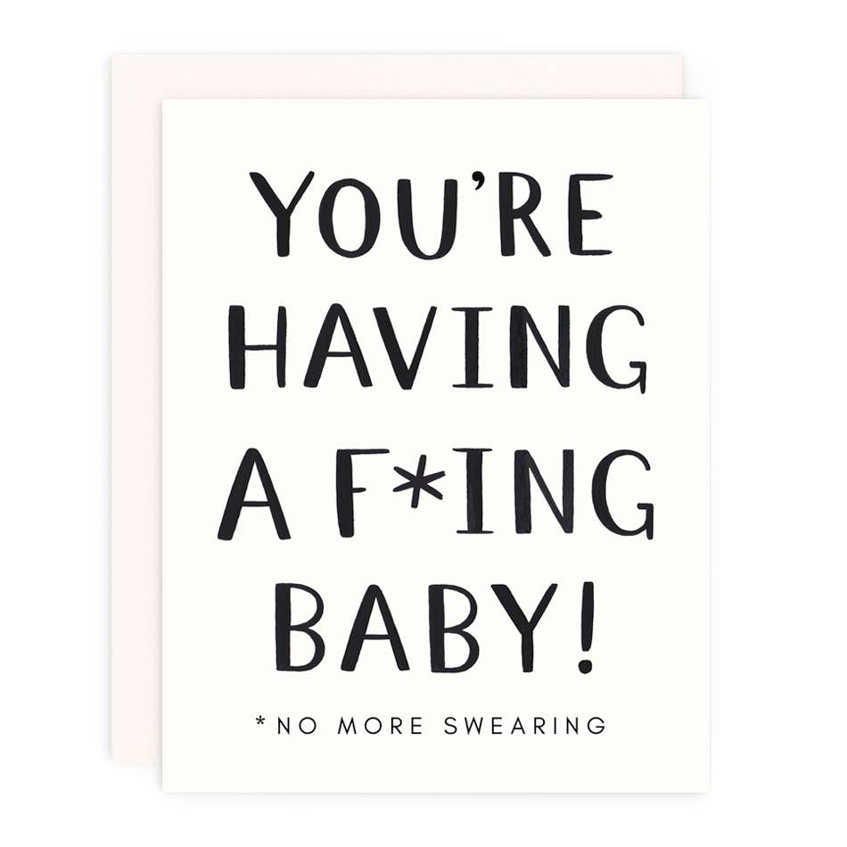 No More Swearing Baby Card