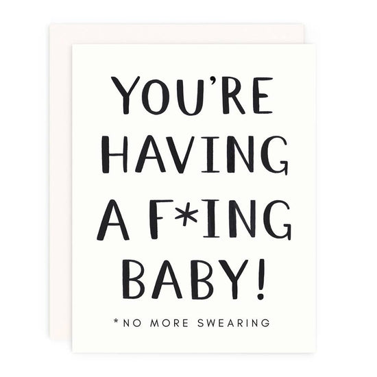 No More Swearing Baby Card