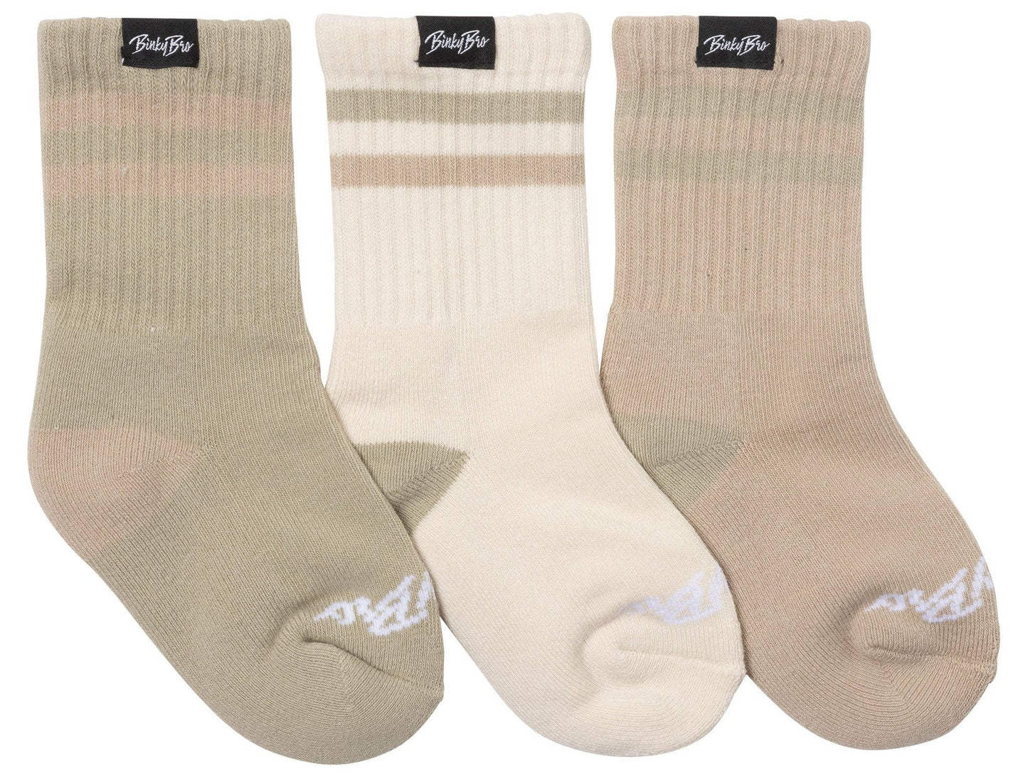 BinkyBro Kids Socks 3-Pack Beige