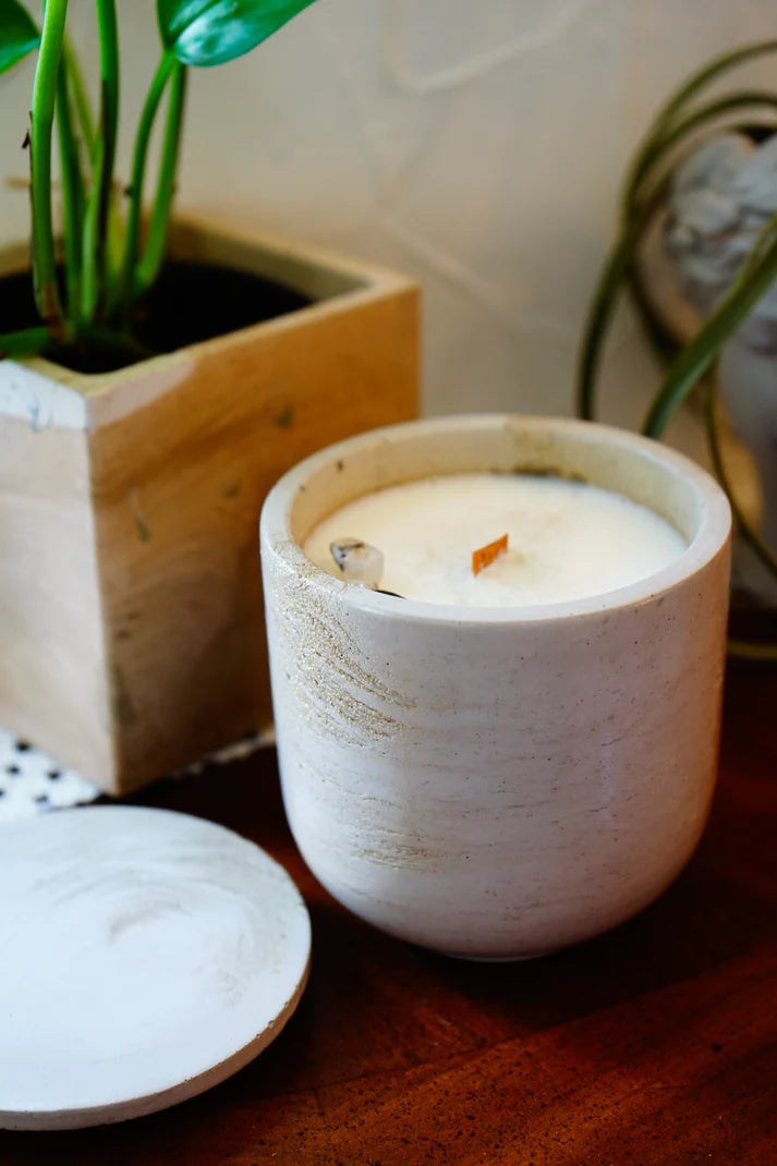 Wallflower Shoppe Concrete Candle Earthbound