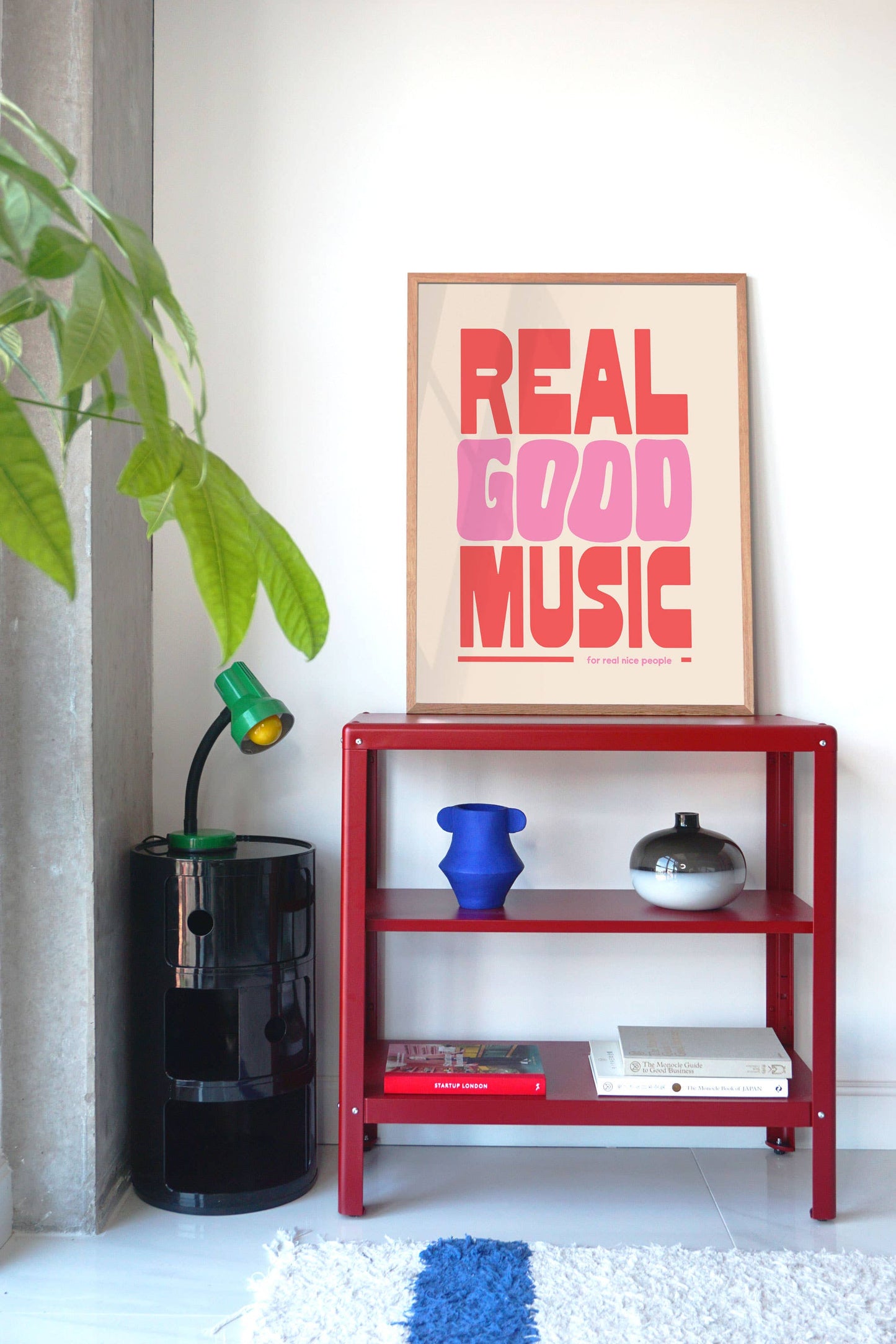 Real Good Music Art Print Red