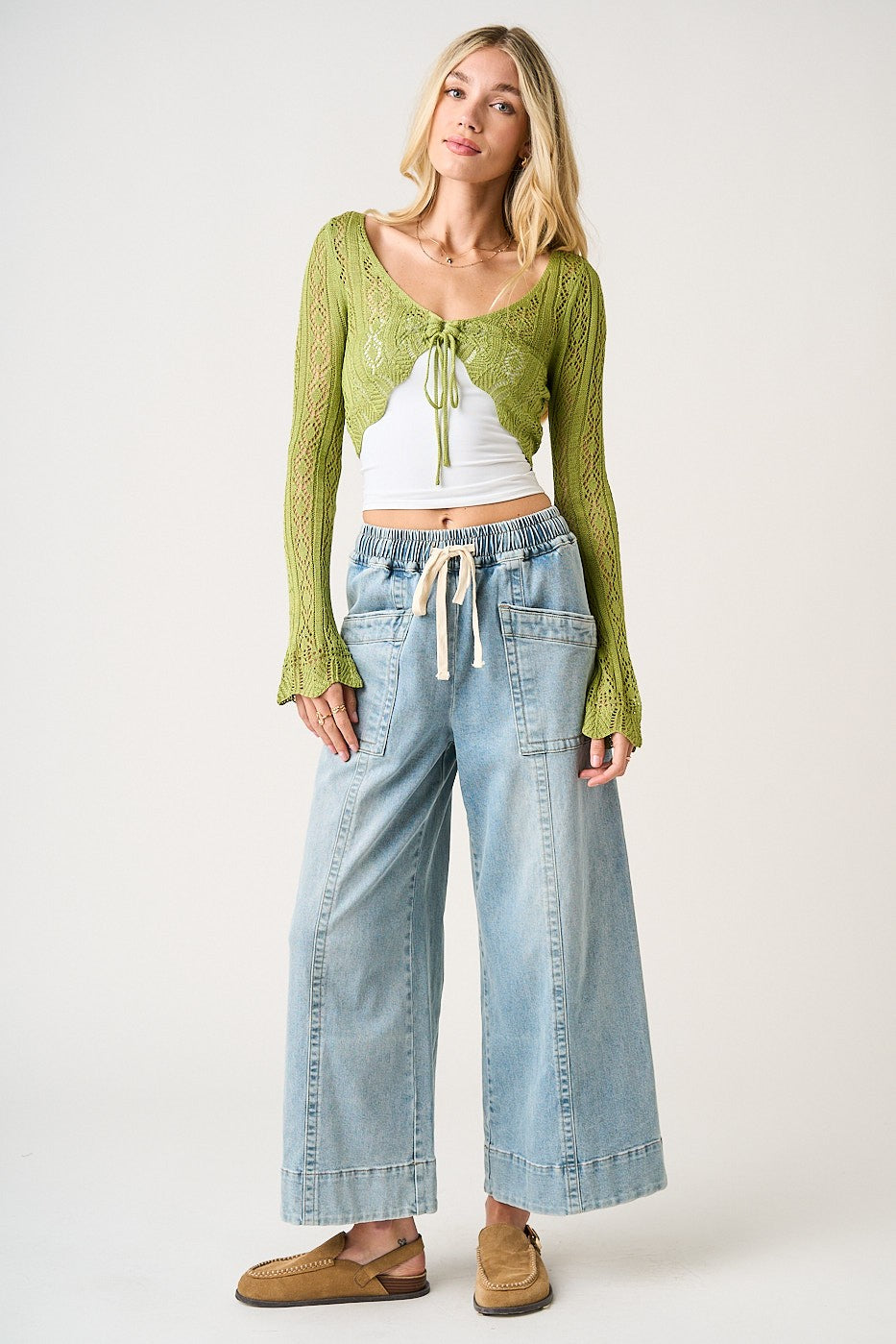 Amanda Denim Wide Leg Pant