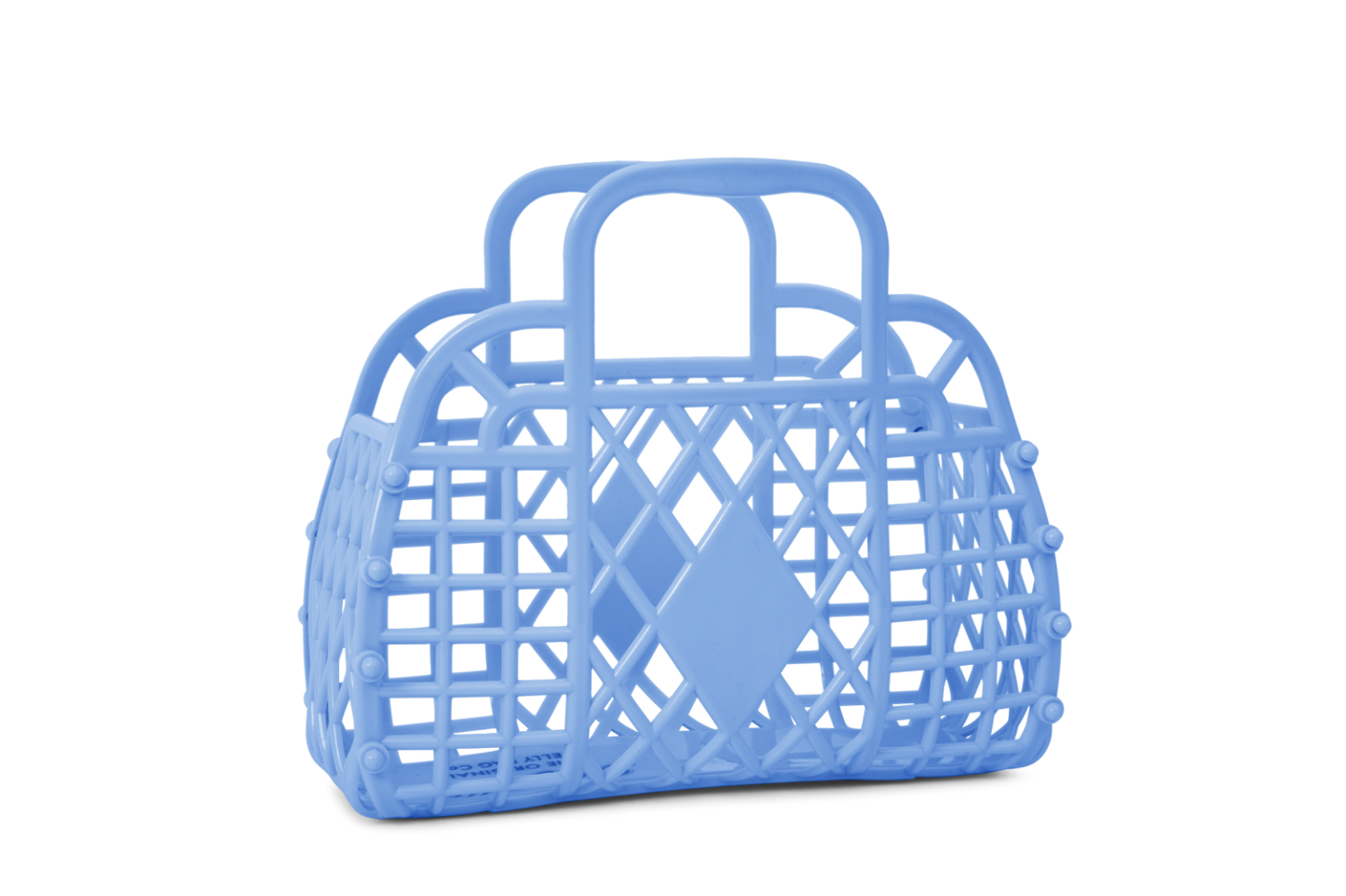 Sun Jellies Retro Basket Jelly Bag - Mini: Blush Pink