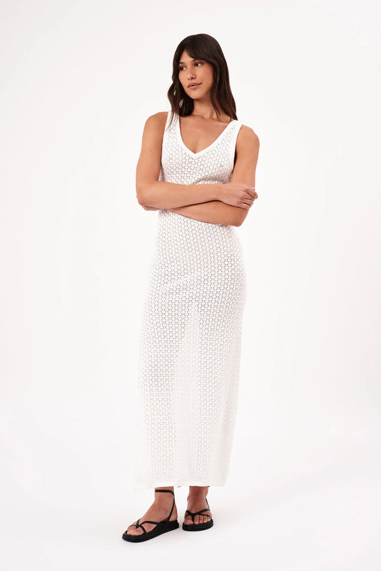 Rolla's Eliza Knit Diamond Dress-White
