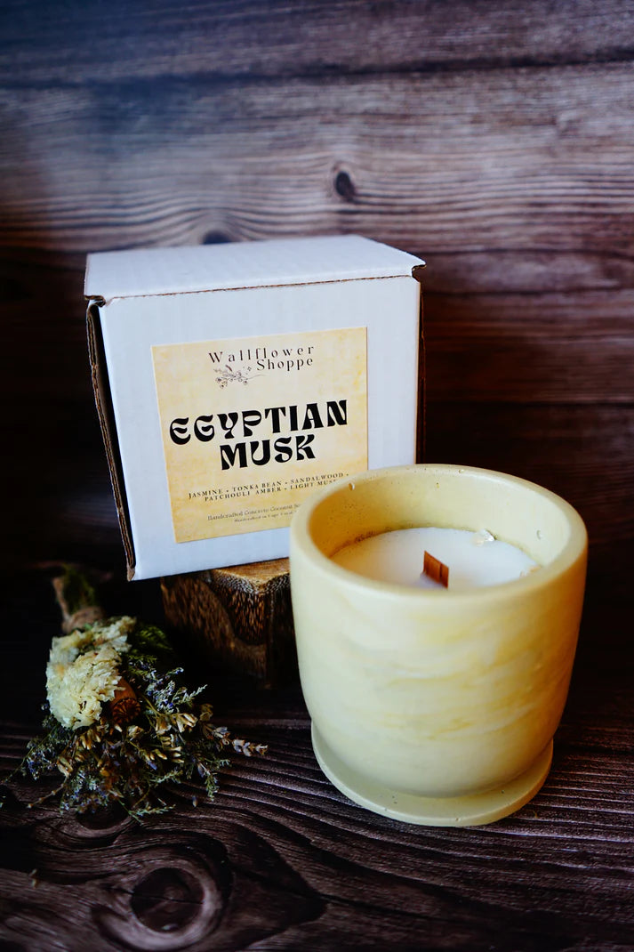 Wallflower Shoppe Concrete Candle Egyptian Musk