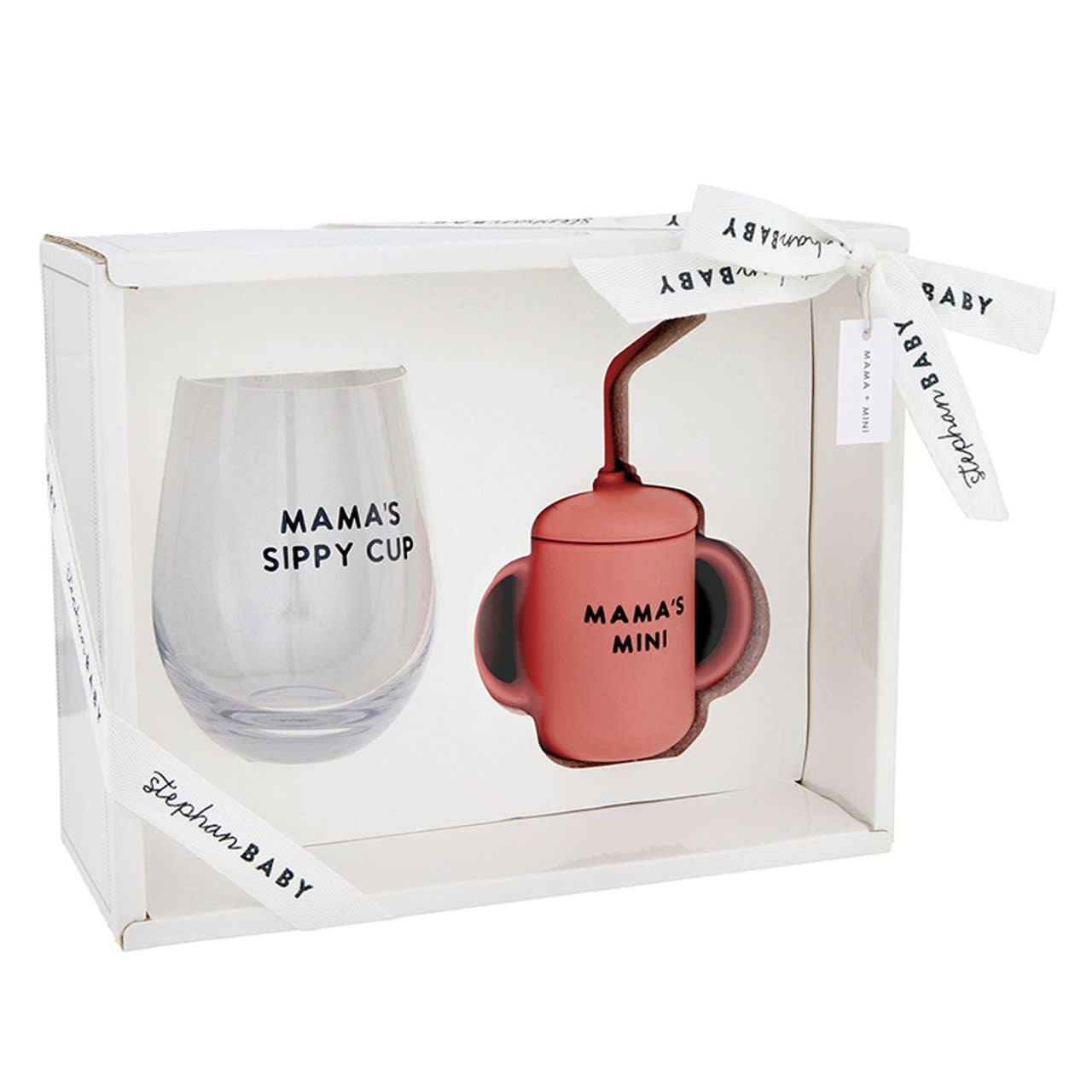 Mama + Mini Sippy Cup & Wine Glass Set