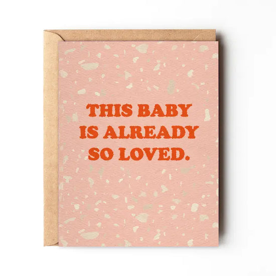 Baby So Loved Welcome Card