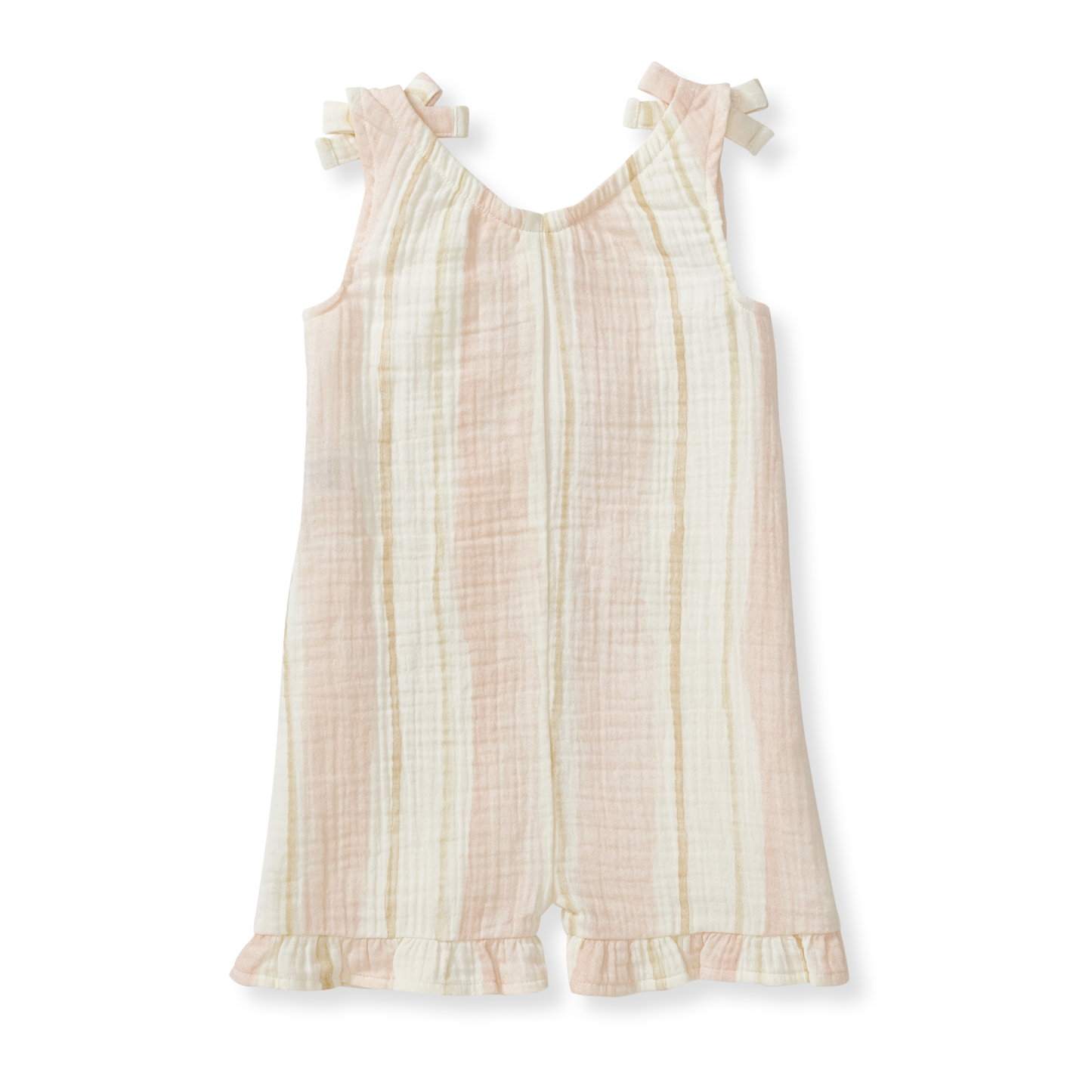 Burt's Bee Baby Pacific Stripe Organic Girl Romper