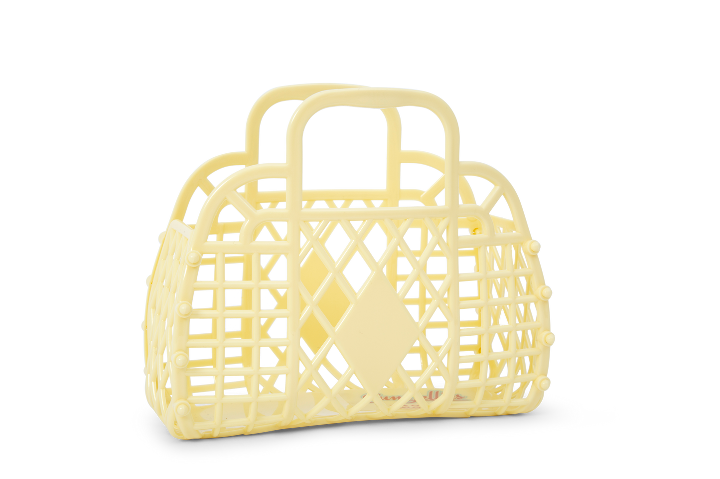 Sun Jellies Retro Basket Jelly Bag - Mini: Blush Pink