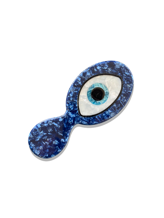 Solar Eclipse Hand-painted Evil Eye Handbag Hero Brush