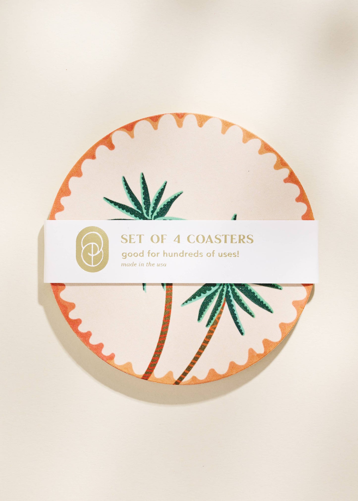 Palm Trees Coasters - Set of 4