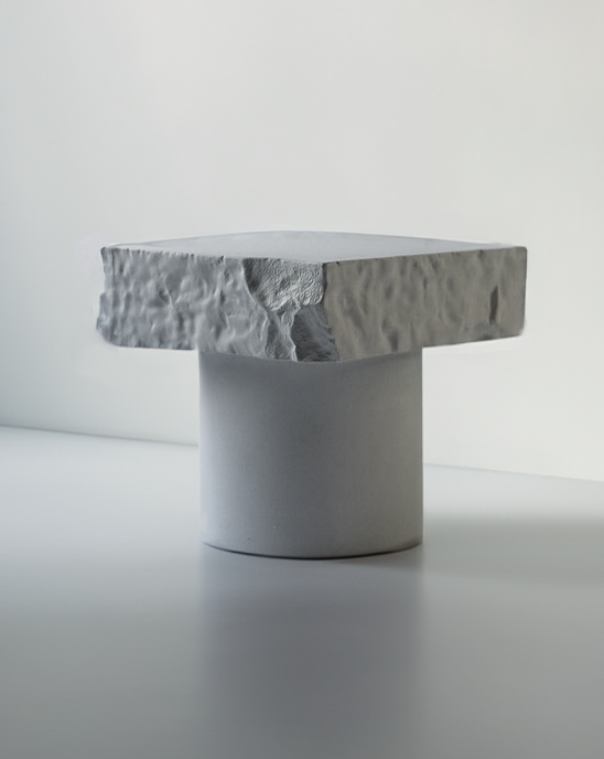 Chiseled Look Cement Display Pillar
