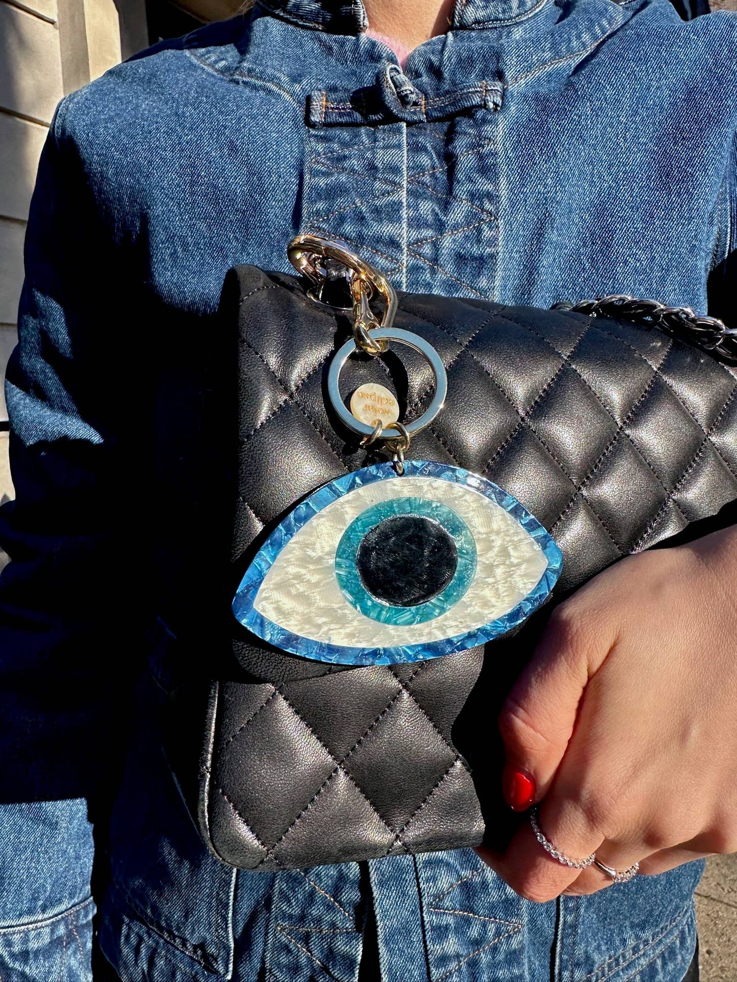 Solar Eclipse Evil Eye Bag Charm & Keychain