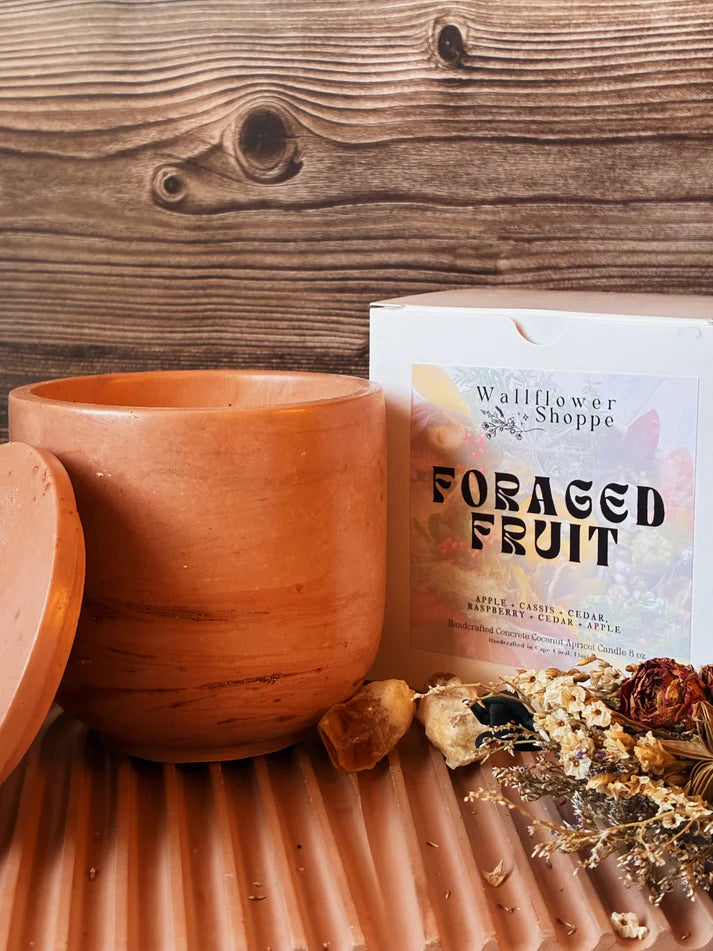 Wallflower Shoppe Concrete Candle Foraged Fruit