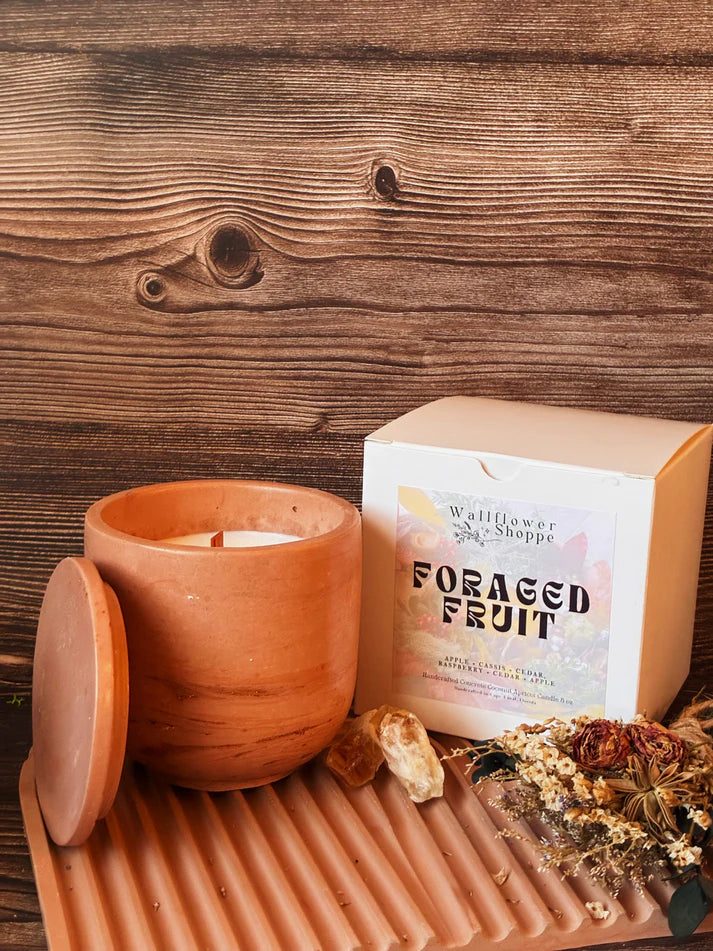 Wallflower Shoppe Concrete Candle Foraged Fruit
