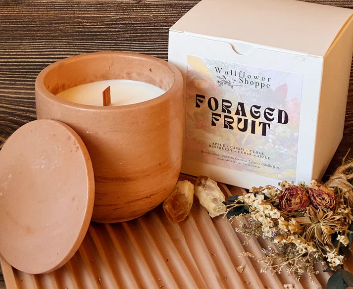 Wallflower Shoppe Concrete Candle Foraged Fruit