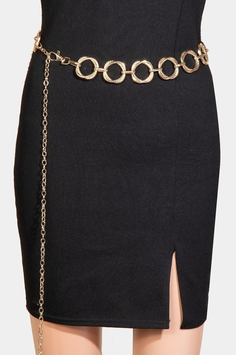 Hoops Chain Belt Gold