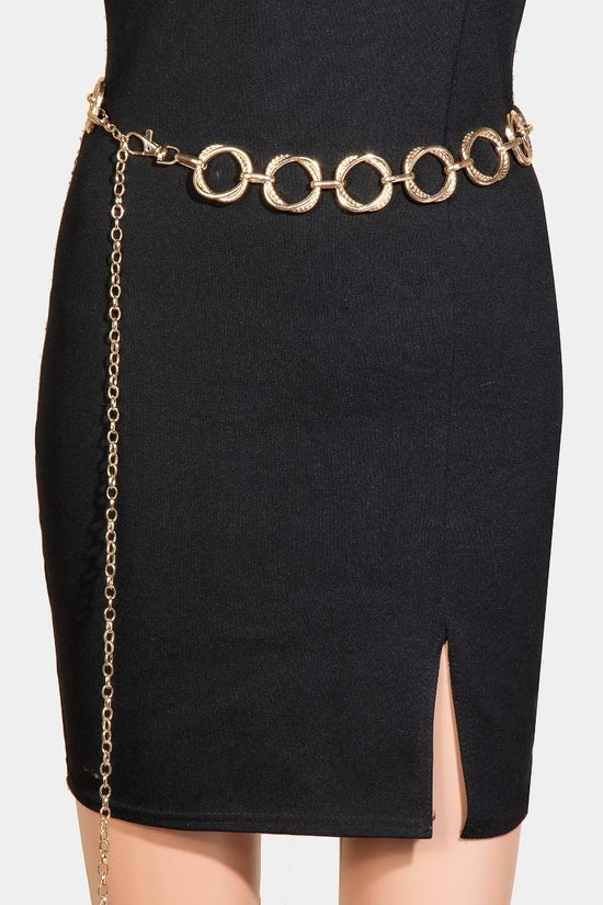 Hoops Chain Belt Gold