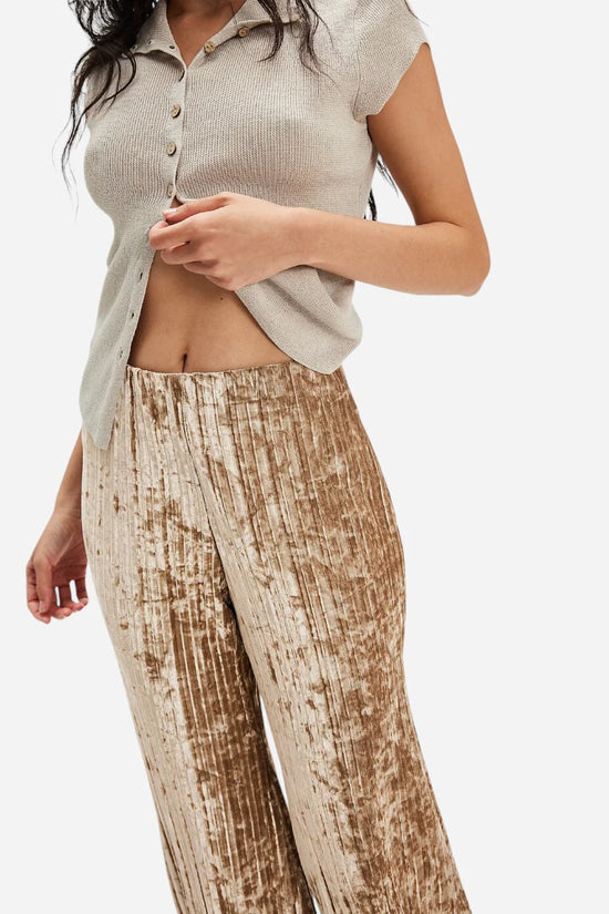 Free People Star Sign Velvet Pants Champagne