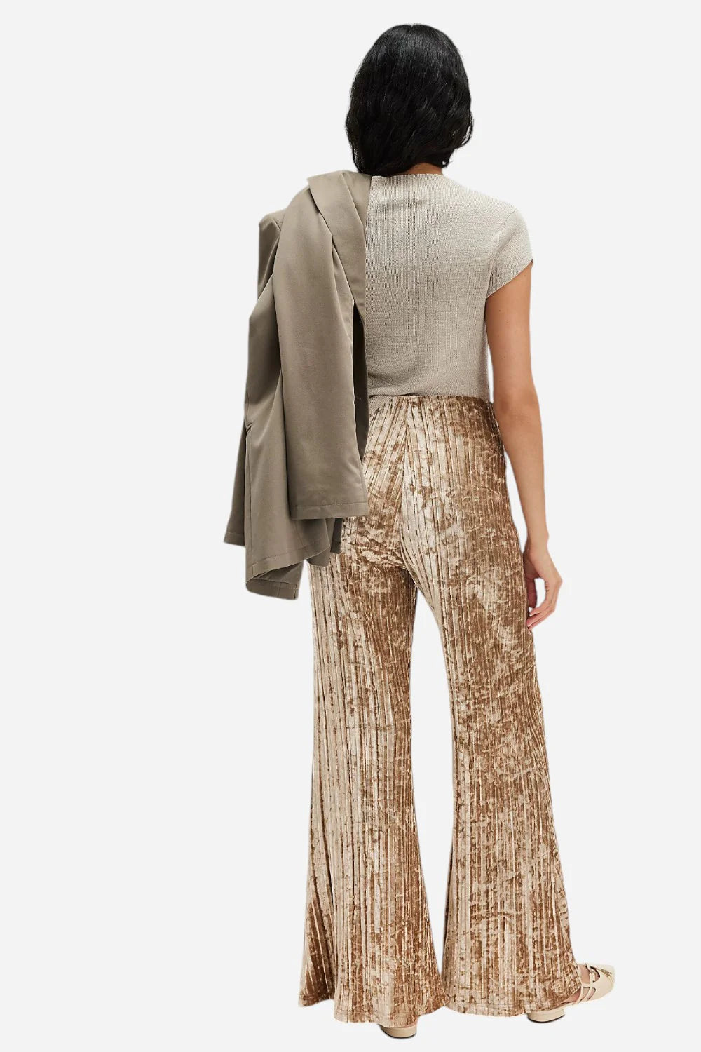 Free People Star Sign Velvet Pants Champagne