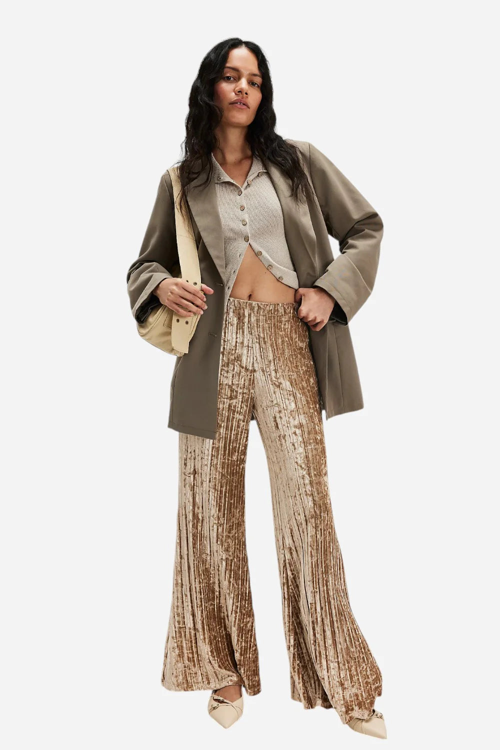 Free People Star Sign Velvet Pants Champagne