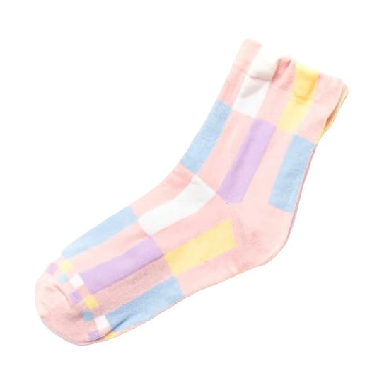 Color Block Socks Pink