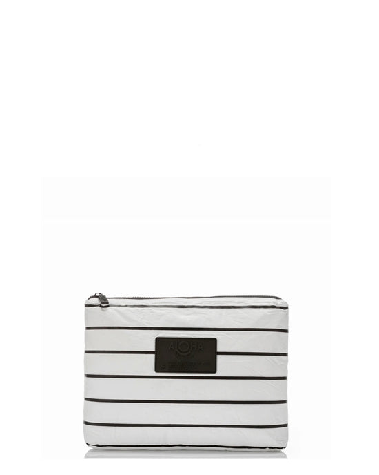 Aloha Collection Small Pouch Pinstripe Black on White