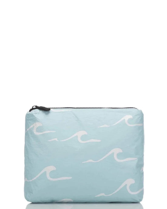 Load image into Gallery viewer, Aloha Collection Small Pouch Seaside White LeMU Blue
